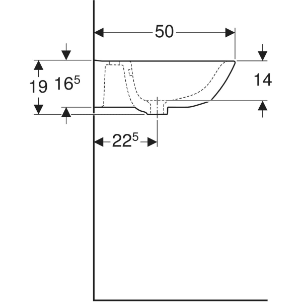 Wandwaschtisch „Renova“, mit Überlauf, Hahnlochposition mittig 65 × 50 cm in weiß alpin Wandwaschtisch „Renova“, mit Überlauf, Hahnlochposition mittig 65 × 50 cm in weiß alpin