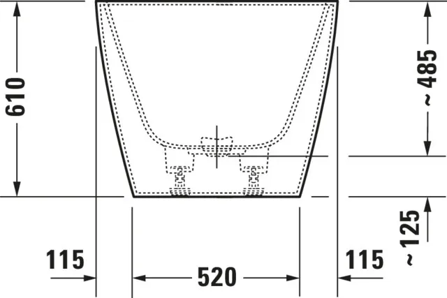 Duravit Badewanne „DuraSquare“ freistehend rechteck 160 × 75 cm