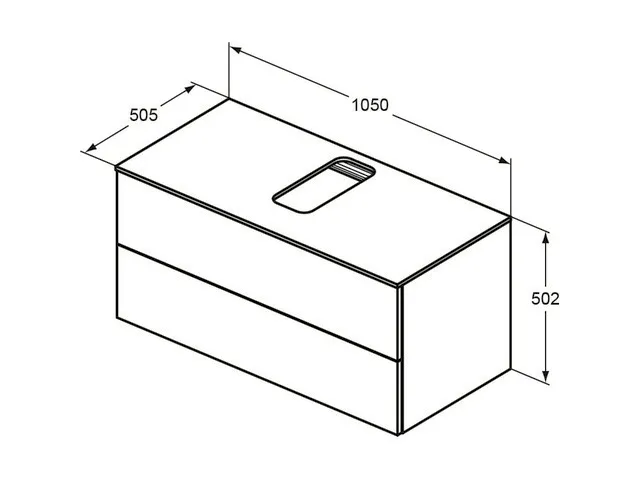 Ideal Standard Adapto Auszugsfront unten, Pinie hell Dekor, für WTU 1050 mm Ideal Standard Adapto Auszugsfront unten, Pinie hell Dekor, für WTU 1050 mm