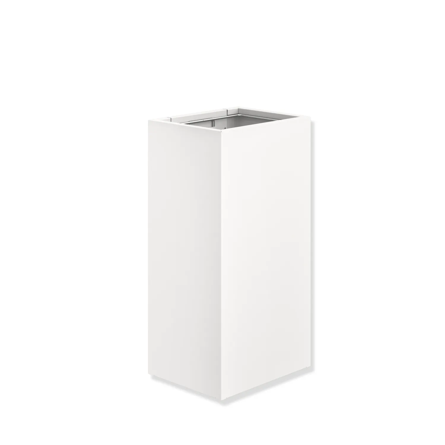 HEWI Papierabfallbehälter System 900, Edelstahl, 25l, weiß tiefmatt