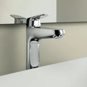 Waschtischarmatur Ceraflex mit Ablaufgarnitur verlängerter Sockel Ausladung 140mm Chrom Waschtischarmatur Ceraflex mit Ablaufgarnitur verlängerter Sockel Ausladung 140mm Chrom