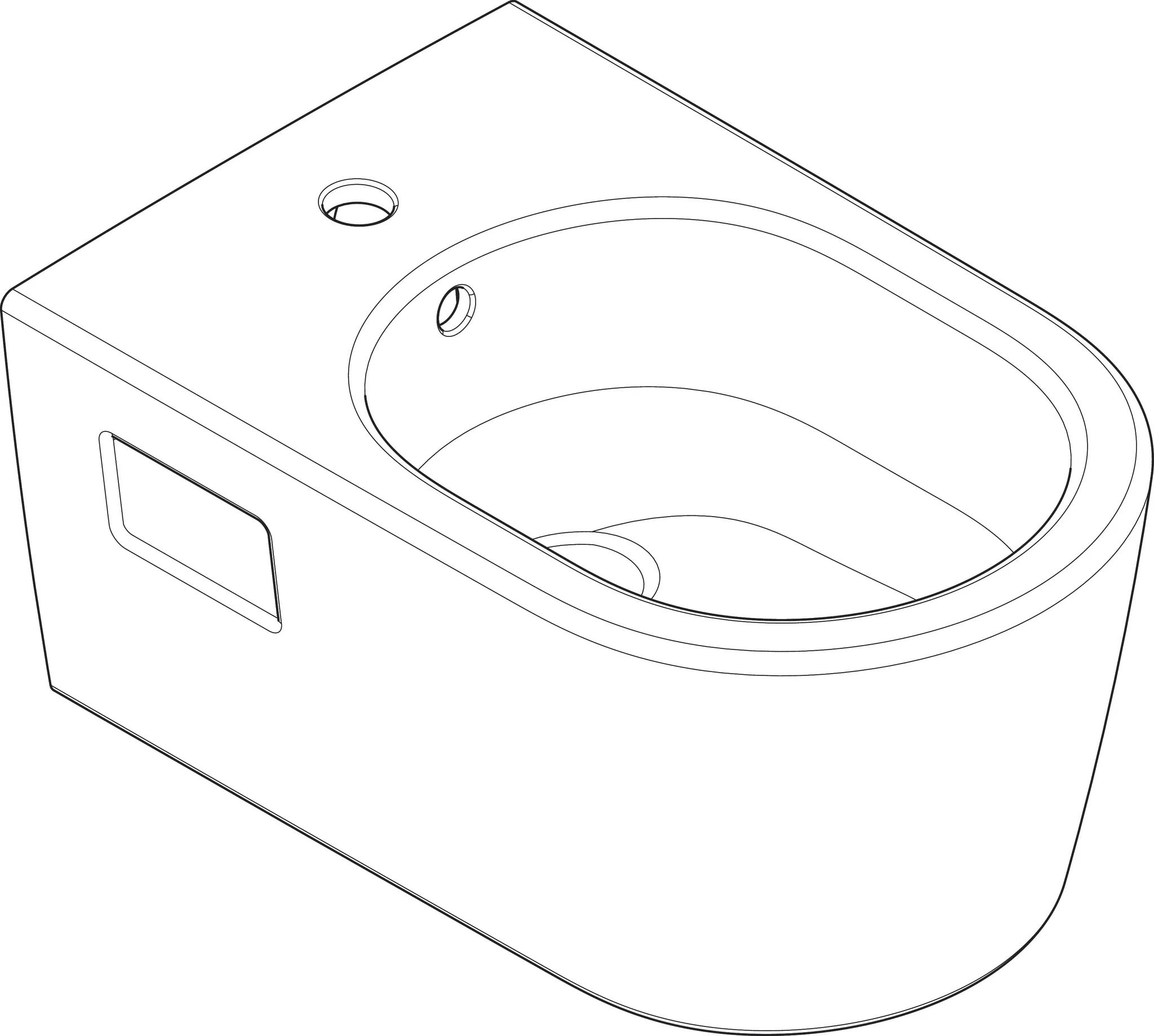 Hansgrohe EluPura Original S Wand Bidet mit Hahnloch und Überlauf, SmartClean, Weiß Hansgrohe EluPura Original S Wand Bidet mit Hahnloch und Überlauf, SmartClean, Weiß