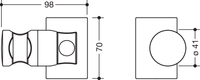 Halter für Handbrause „System 900“ in Signalweiß