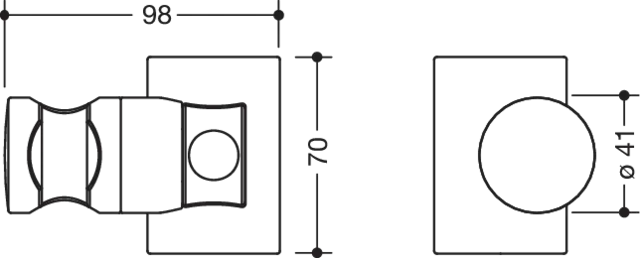 Halter für Handbrause „System 900“ in Tiefschwarz Halter für Handbrause „System 900“ in Tiefschwarz