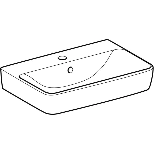 Wandwaschtisch „Renova Compact“, rechteckig, mit Überlauf 55 × 37 cm in weiß alpin Wandwaschtisch „Renova Compact“, rechteckig, mit Überlauf 55 × 37 cm in weiß alpin