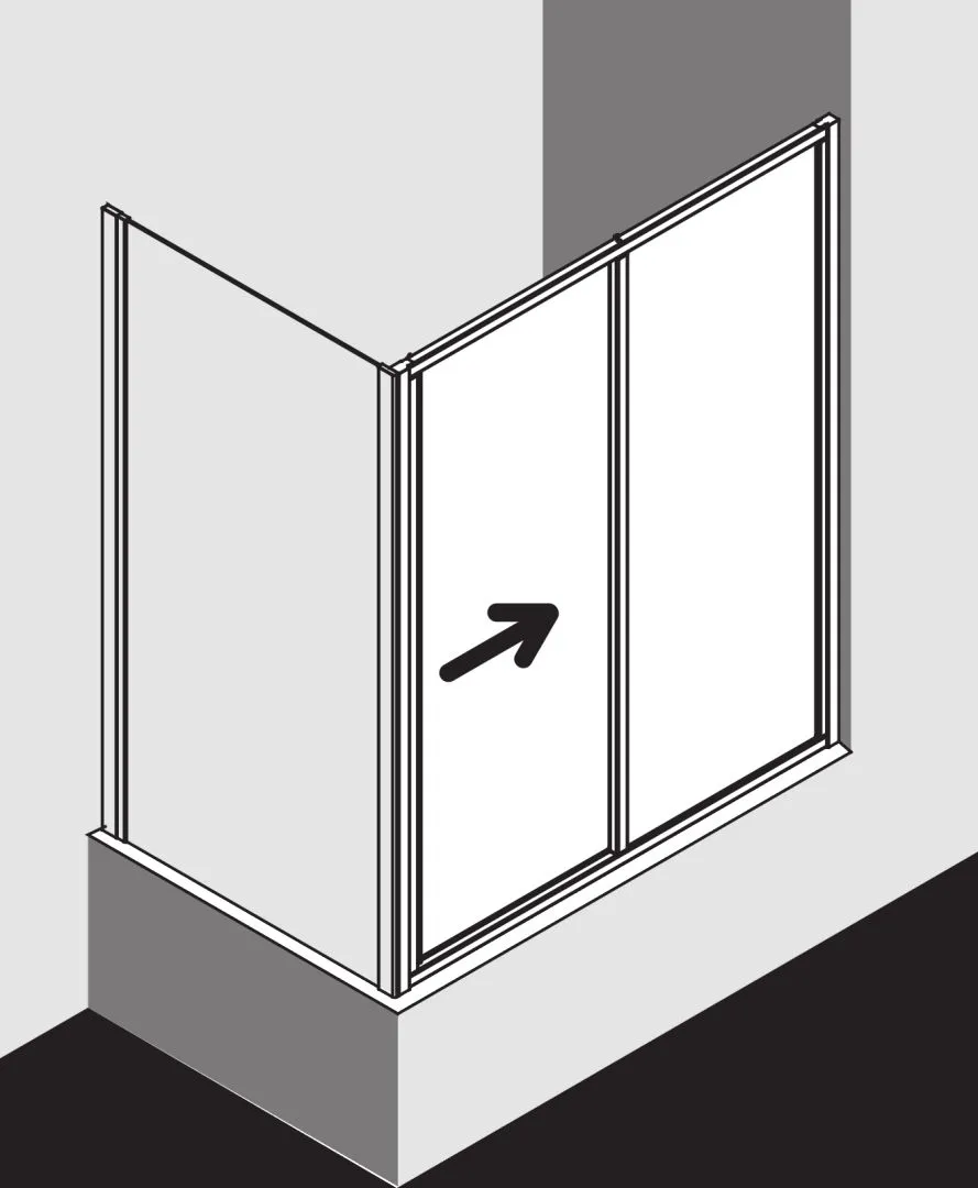 Kermi Duschdesign IBIZA 2000 ST2, Duschkabine mit Gleittür Kermi Duschdesign IBIZA 2000 ST2, Duschkabine mit Gleittür