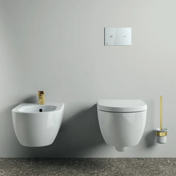 Ideal Standard WC-Bürstengarnitur Conca rund Brushed Gold