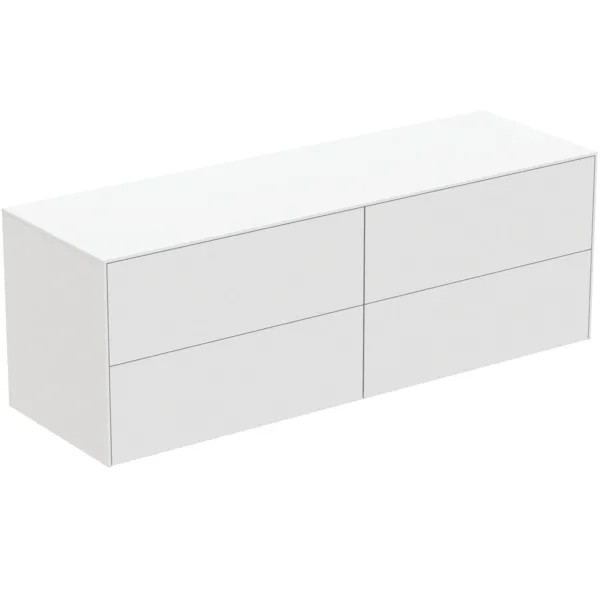 Ideal Standard Waschtischunterschrank „Conca“ 158,7 × 55 × 50,5 cm Weiß matt lackiert