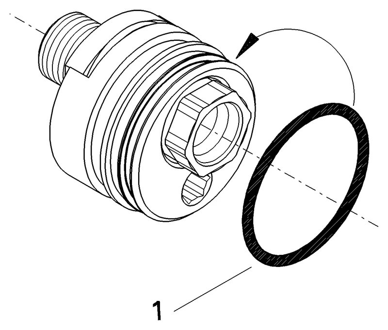 Anschluss 12081, gerade, 1/2''x26, 2 Stück, chrom