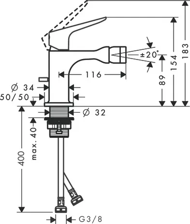 Bidetmischer Axor Citterio M chrom Bidetmischer Axor Citterio M chrom