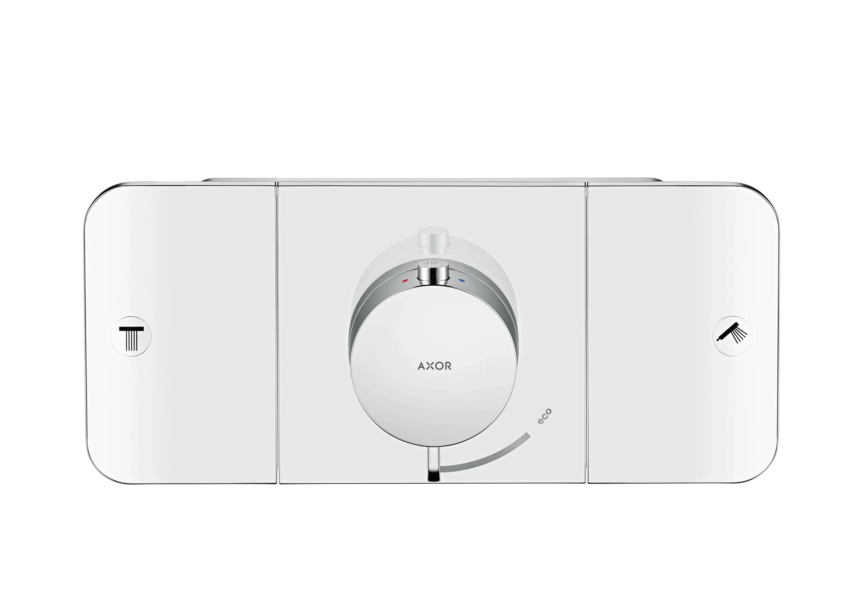 Hansgrohe AXOR One Thermostatmodul Unterputz, Chrom, 2 Verbraucher mit zusätzlichem Abgang, Eco-Funktion, max. Durchflussmenge 30 l/min bei 3 bar, Geräuschgruppe II, Durchflussklasse D