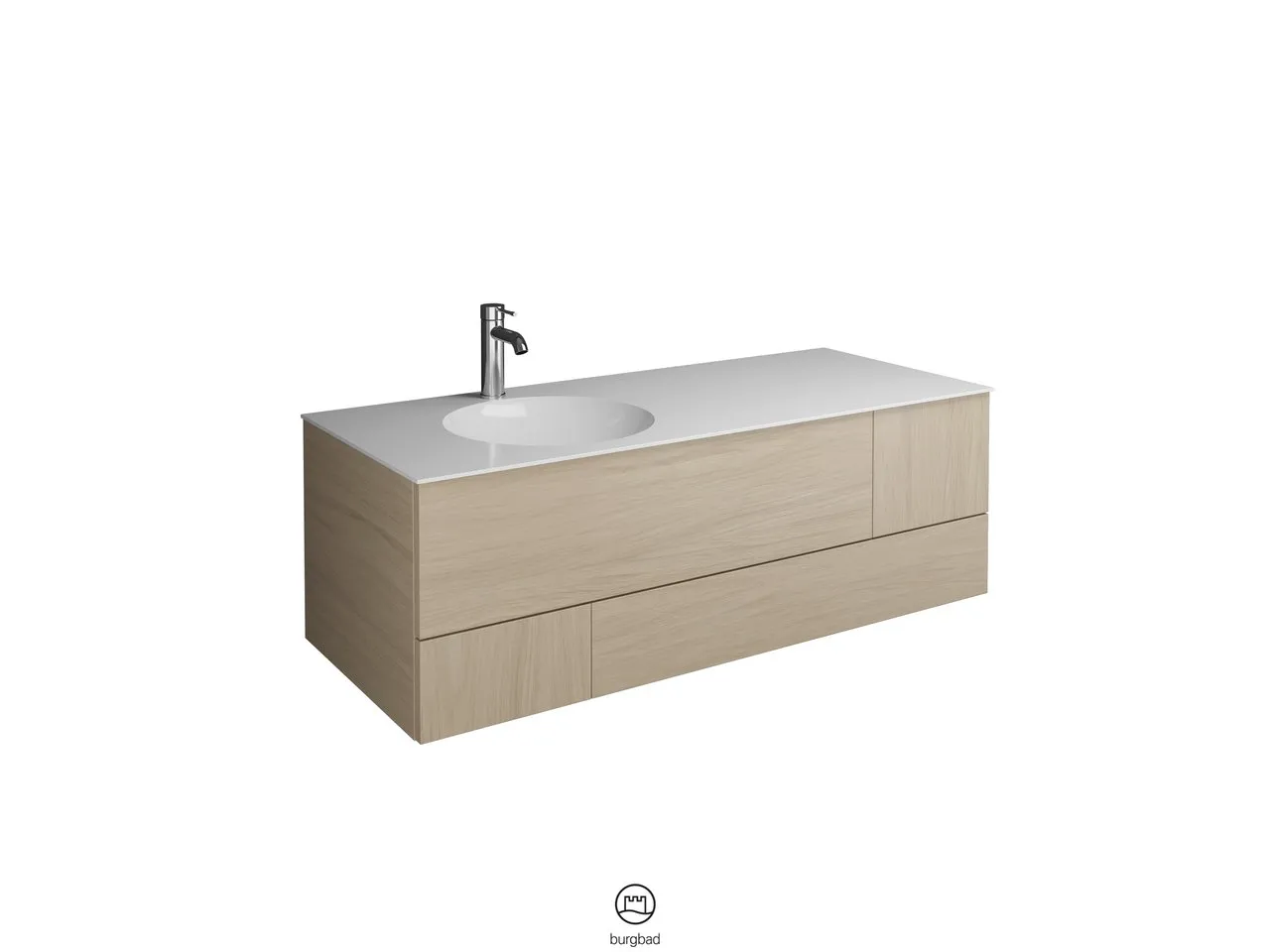 burgbad Coco HGL Waschtischset SFHR120 Mineralguss