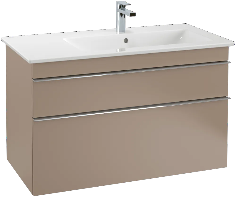 Villeroy & Boch Waschtischunterschrank „Venticello“ für Schrankwaschtisch 953 × 590 × 502 mm Volcano Black, für Becken rechts