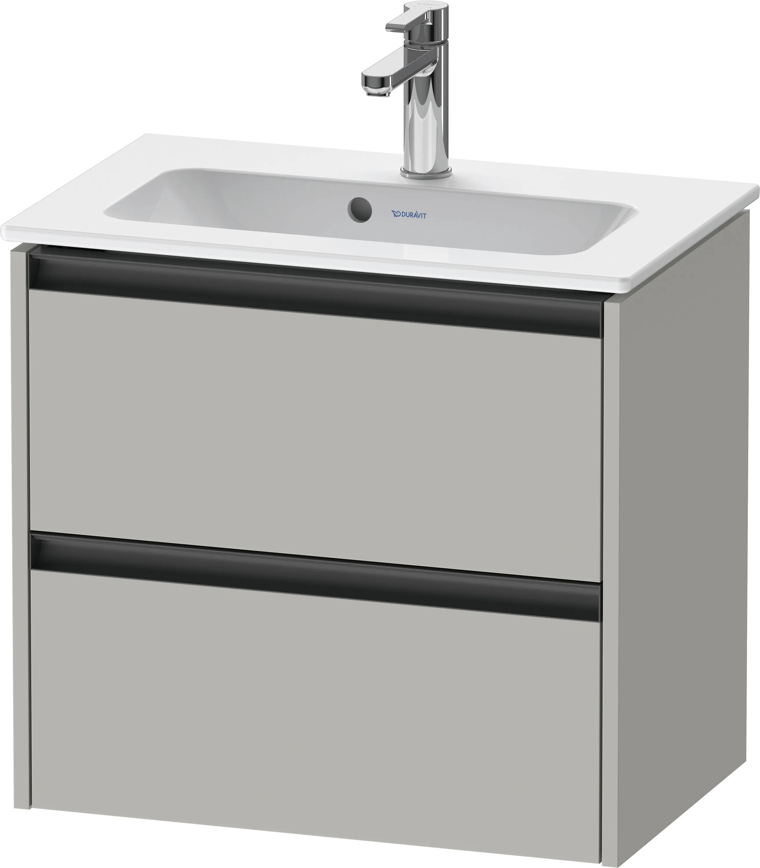 Duravit Waschtischunterschrank wandhängend „Ketho.2“ 61 × 54,9 × 39 cm in Betongrau Matt