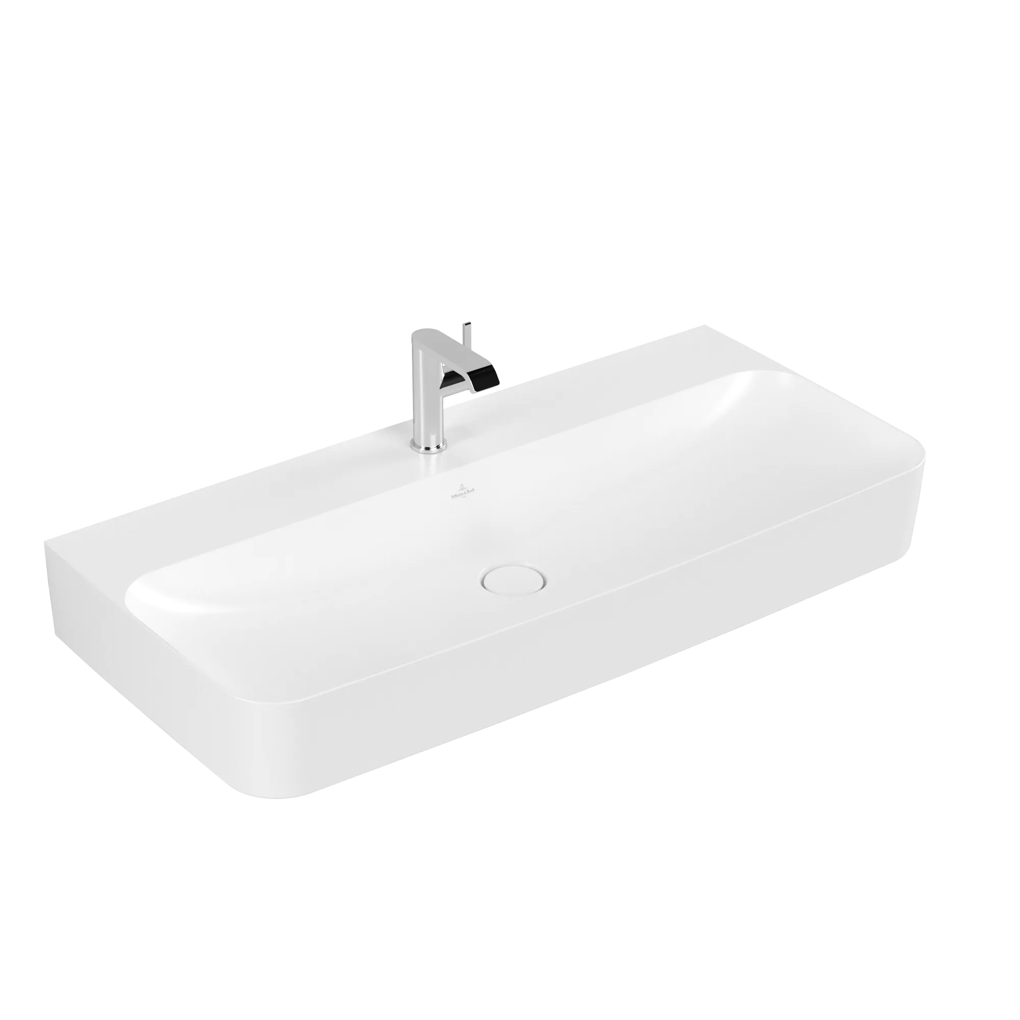 Villeroy & Boch Finion Wandwaschbecken 1000x470x165mm Stone White CeramicPlus mit verdecktem Überlauf Villeroy & Boch Finion Wandwaschbecken 1000x470x165mm Stone White CeramicPlus mit verdecktem Überlauf