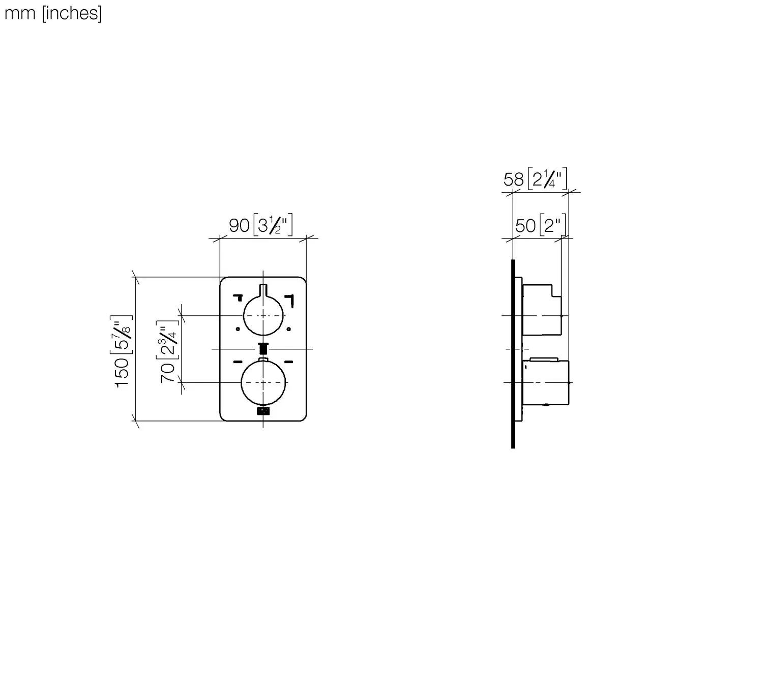 UP-Thermostat mit Dreiwege-Mengenregulierung LULU Chrom 36427710 UP-Thermostat mit Dreiwege-Mengenregulierung LULU Chrom 36427710