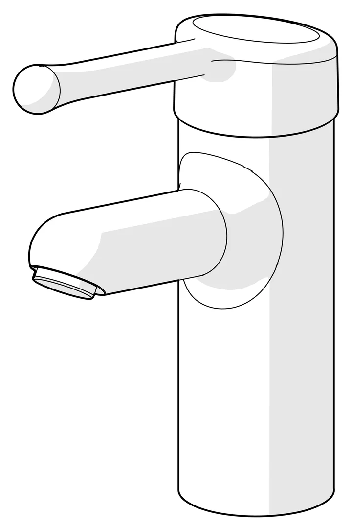 HansaMEDIPRO Einhebelmischer Waschtischbatterie 0162 Kupferrohr Chrom