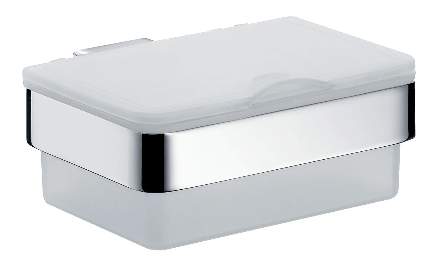loft Feuchtpapierhalter Kunststoffbox chrom/weiss loft Feuchtpapierhalter Kunststoffbox chrom/weiss