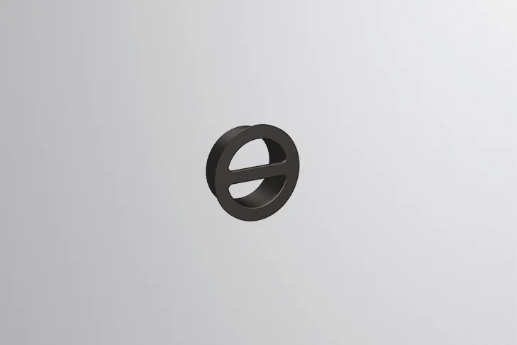 Überlaufrosette 1, Platin matt für Becken mit Überlauf Überlaufrosette 1, Platin matt für Becken mit Überlauf