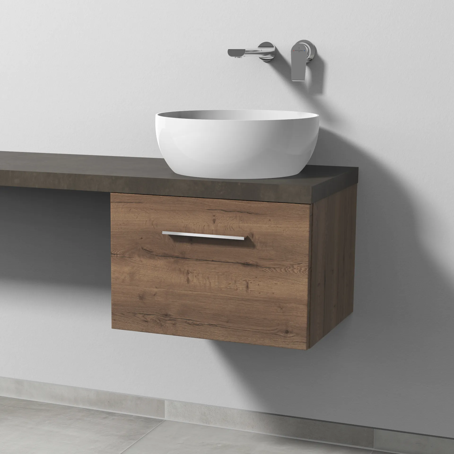 Sanipa Waschtischunterschrank „2morrow“ 500 × 340 × 420 mm in Eiche Tabak