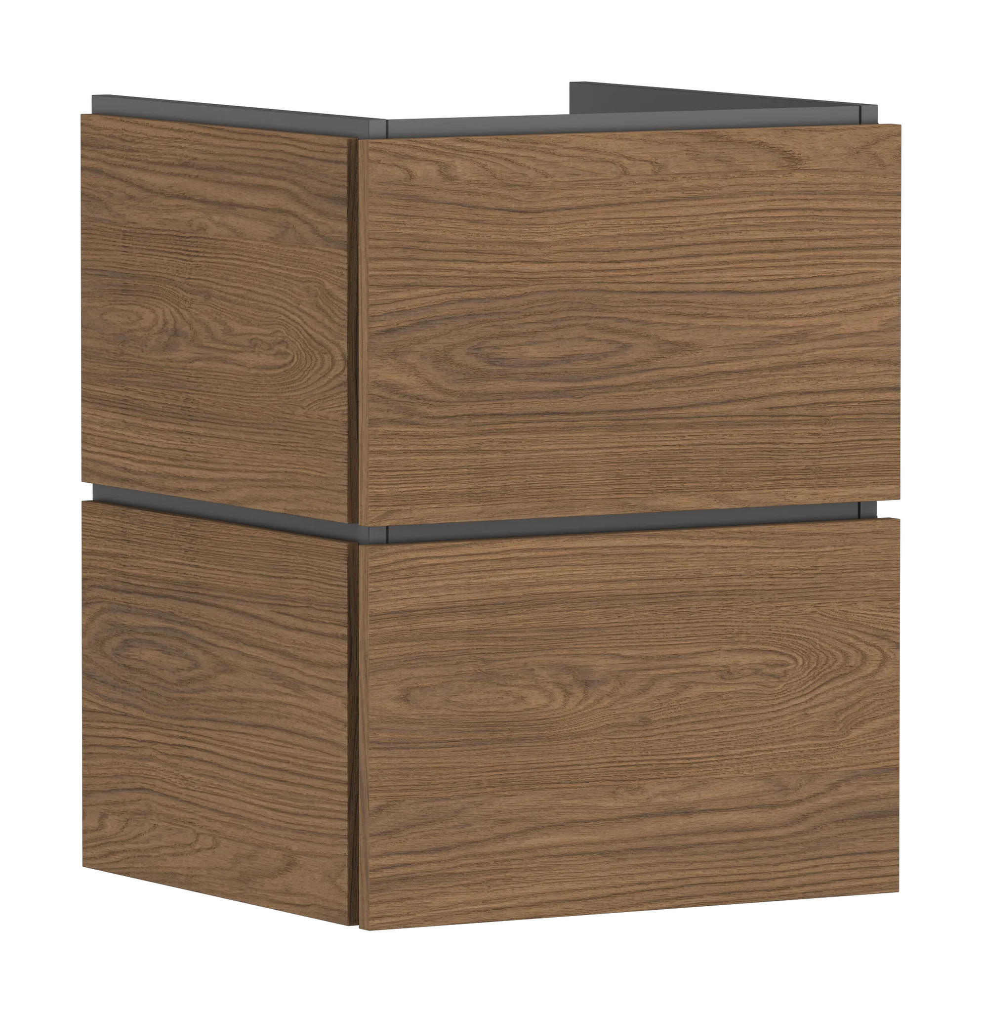 Hansgrohe Xilesa E Waschtischunterschrank 480⁄470 mit 2 Schubkästen PushOpen für Handwaschbecken, Eiche Kaschmir