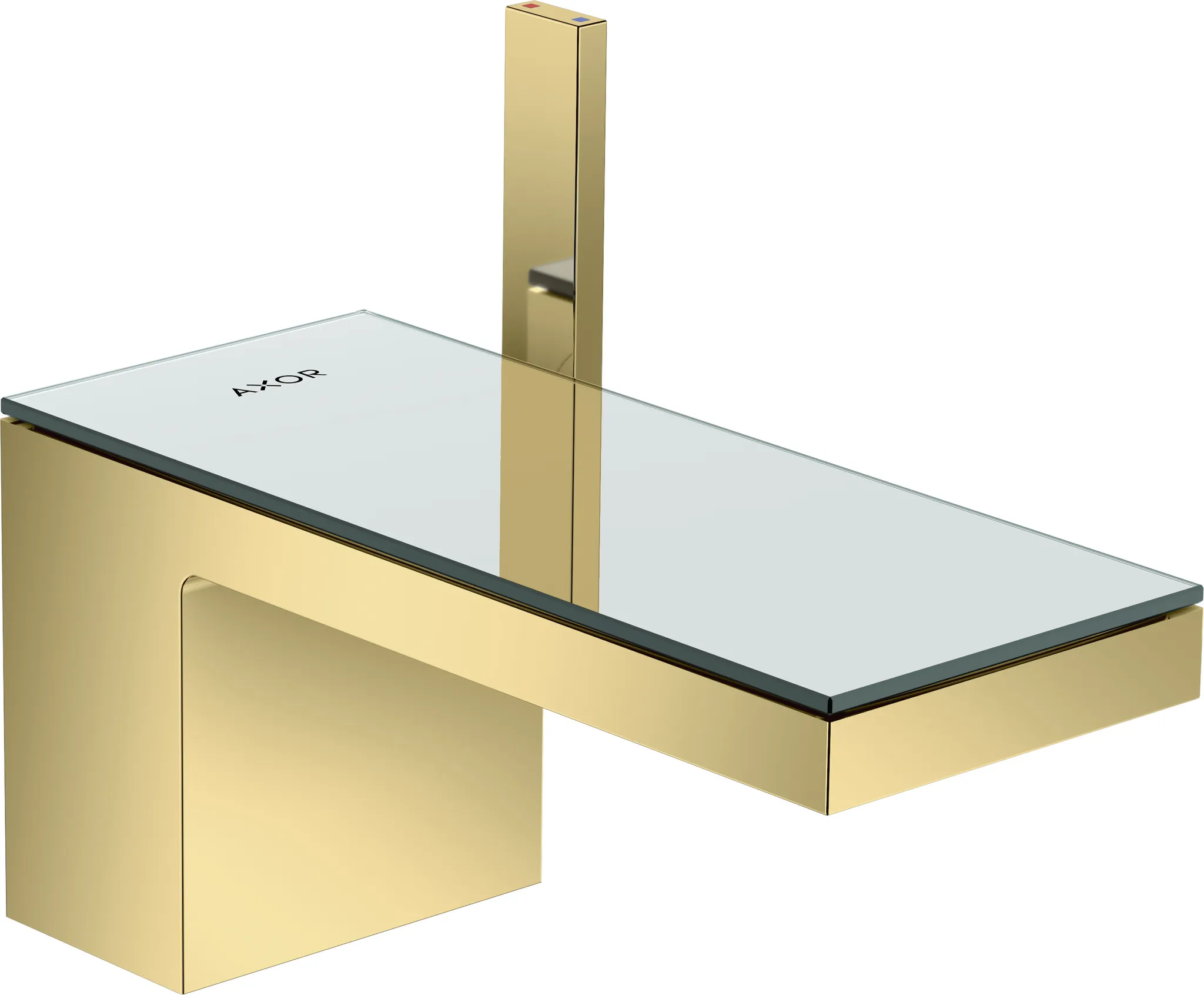 Hansgrohe AXOR MyEdition Mischer mit Platte 200 Glas, Spiegel Hansgrohe AXOR MyEdition Mischer mit Platte 200 Glas, Spiegel