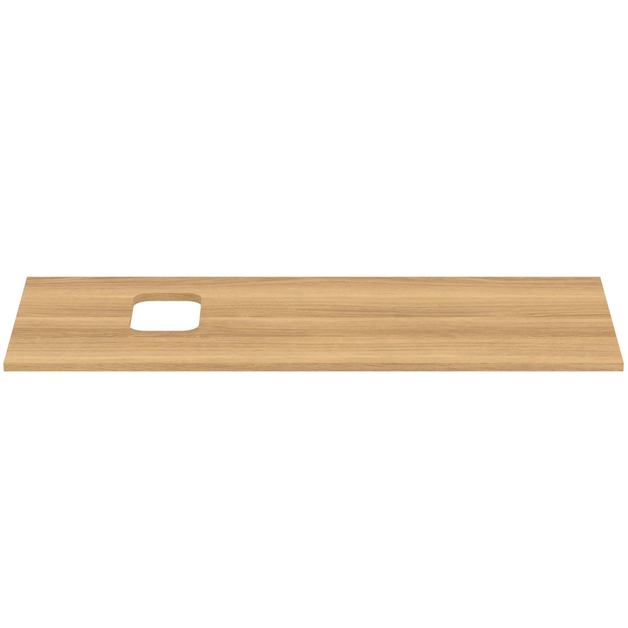 Waschtischplatte i.life B Ausschnitt links für eine Schale 1202x507x18mm Weiß matt