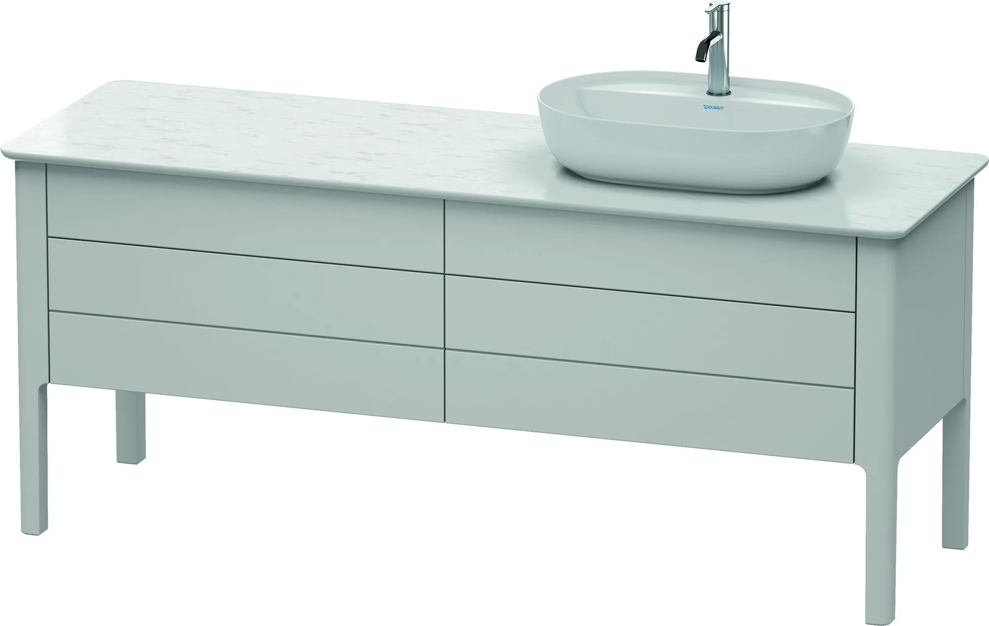 Duravit Waschtischunterschrank bodenstehend „Luv“ 173,3 × 74,3 × 57 cm Nordic Weiß Seidenmatt Duravit Waschtischunterschrank bodenstehend „Luv“ 173,3 × 74,3 × 57 cm Nordic Weiß Seidenmatt