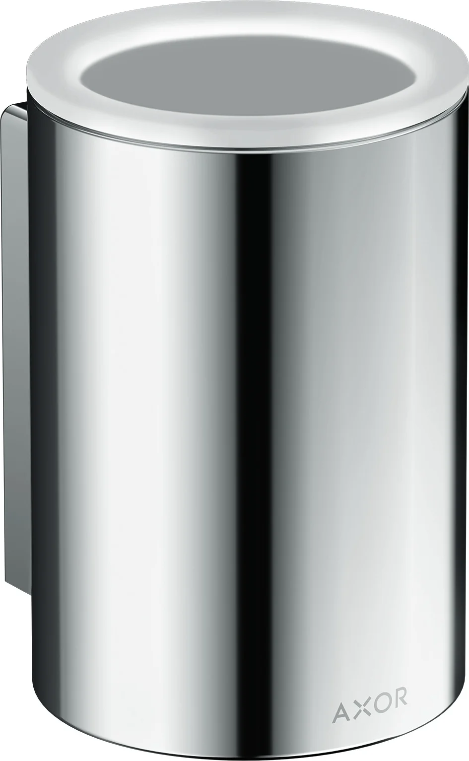 Hansgrohe AXOR Universal Circular Zahnputzbecher Chrom, Wandmontage, Metall und Glas, Bohrabstand 35 mm, Bohrloch-Durchmesser 6 mm Hansgrohe AXOR Universal Circular Zahnputzbecher Chrom, Wandmontage, Metall und Glas, Bohrabstand 35 mm, Bohrloch-Durchmesser 6 mm
