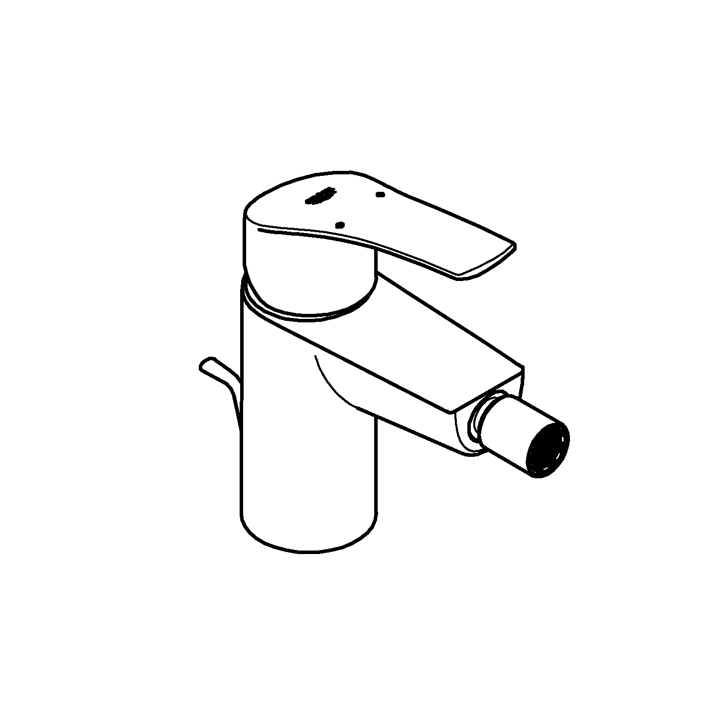 Einhand-Bidetbatterie Eurosmart 32929_3, Einlochmontage, Temperaturbegrenzer, Zugstangen-Ablaufgarnitur, chrom Einhand-Bidetbatterie Eurosmart 32929_3, Einlochmontage, Temperaturbegrenzer, Zugstangen-Ablaufgarnitur, chrom