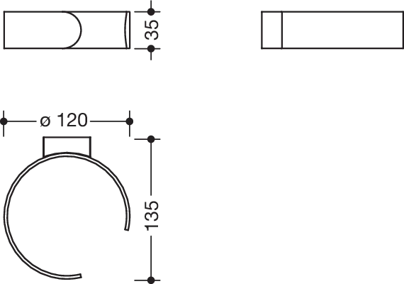 HEWI Gehhilfenhalter pulverbeschichtet „System 900“ 12 cm in / /