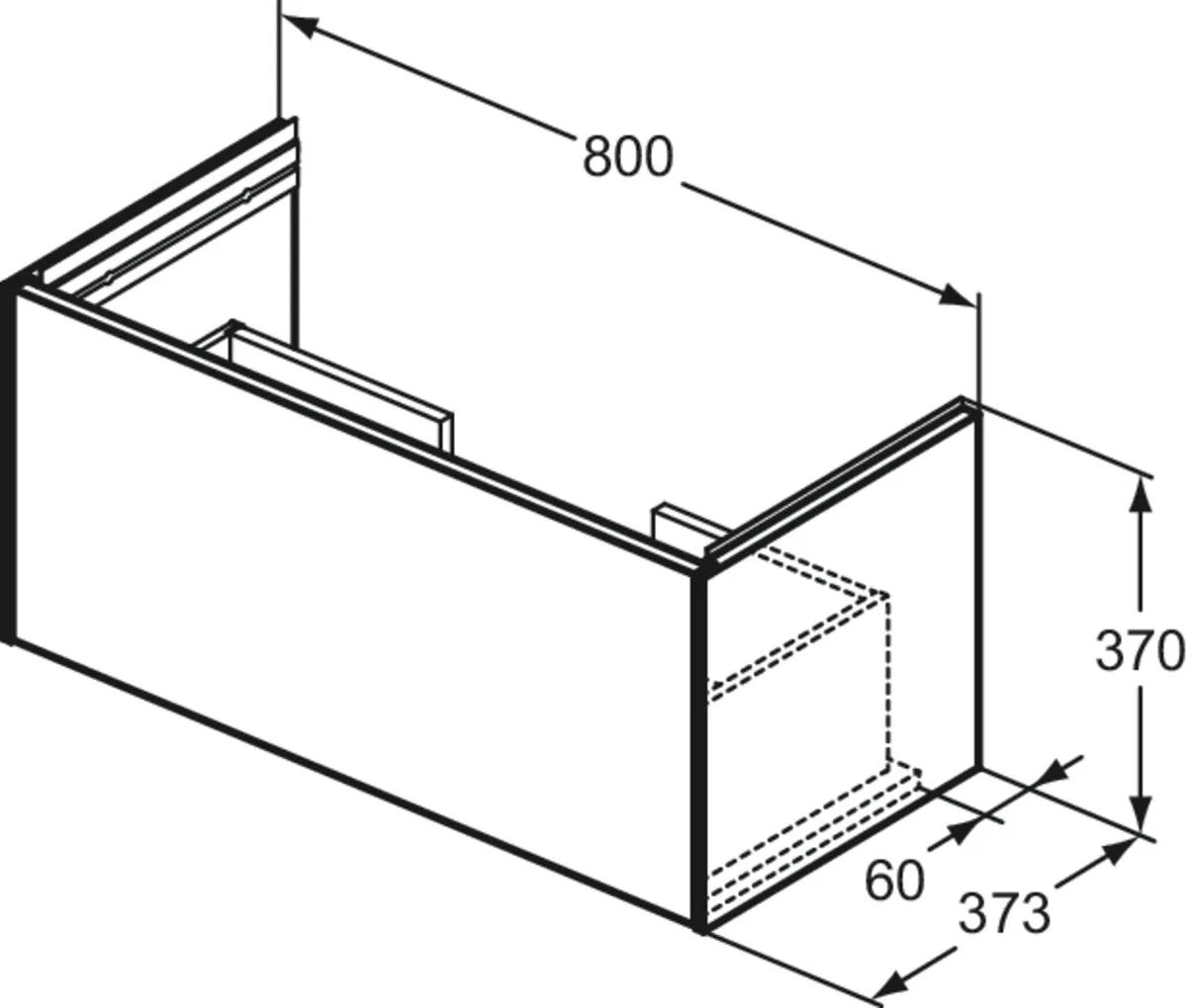 Möbelwaschtischunterschrank Conca 800x375x548mm 1 Auszug Weiß matt Möbelwaschtischunterschrank Conca 800x375x548mm 1 Auszug Weiß matt