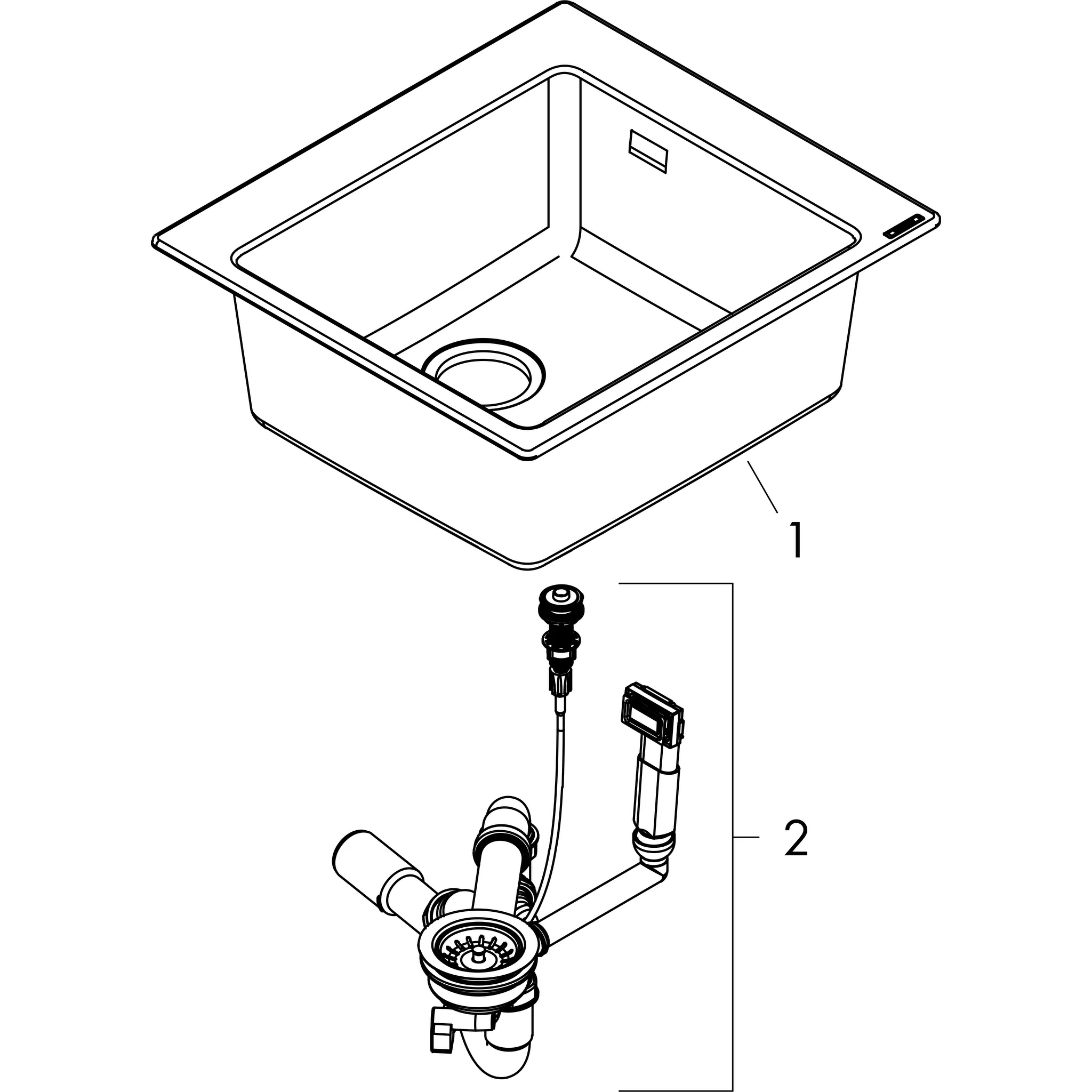 Einbauspüle 450 S510-F450 graphitschwarz Einbauspüle 450 S510-F450 graphitschwarz
