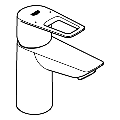 Einhand-Waschtischbatterie BauLoop 23337_1, S-Size, glatter Körper, Einlochmontage, mit Temperaturbegrenzer, EcoJoy Mousseur 5,7 l/min, chrom Einhand-Waschtischbatterie BauLoop 23337_1, S-Size, glatter Körper, Einlochmontage, mit Temperaturbegrenzer, EcoJoy Mousseur 5,7 l/min, chrom