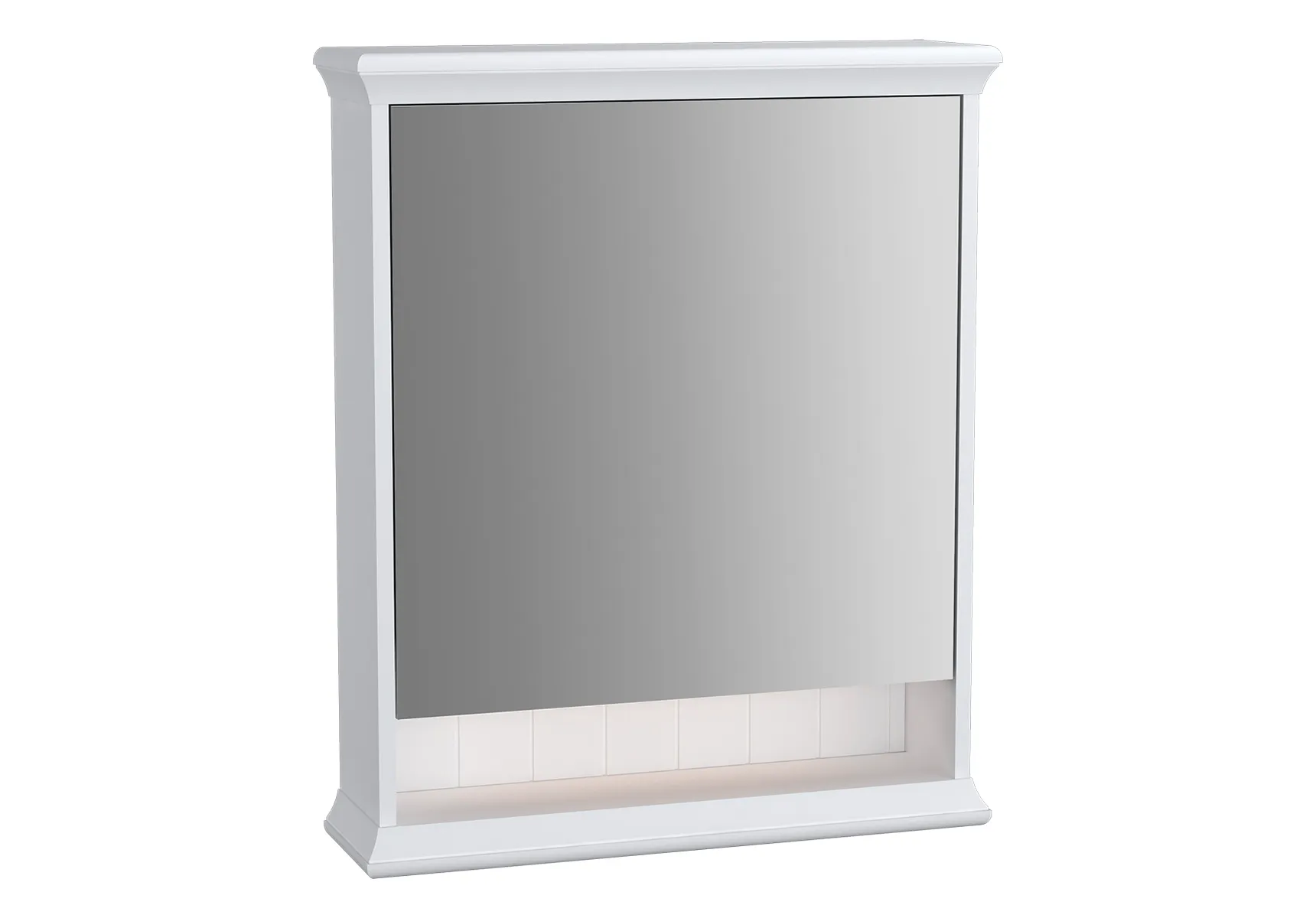 Valarte LED-Spiegelschrank 63 cm 1 Tür Türanschlag links Weiß Matt Valarte LED-Spiegelschrank 63 cm 1 Tür Türanschlag links Weiß Matt