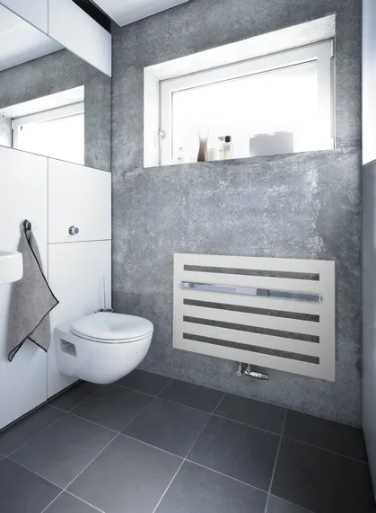Zehnder Design-Heizkörper „Metropolitan Bar“ für Warmwasser-Zentralheizung mit 50 mm-Mittelanschluss 90 × 70 cm in Umbra Grey (RAL 7022) Zehnder Design-Heizkörper „Metropolitan Bar“ für Warmwasser-Zentralheizung mit 50 mm-Mittelanschluss 90 × 70 cm in Umbra Grey (RAL 7022)