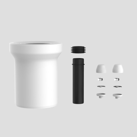 WC-Anschlussgarnitur 160 mm DN100, weiß