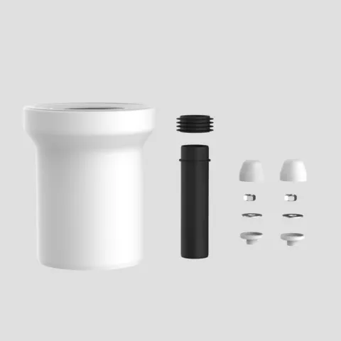 WC-Anschlussgarnitur 160 mm DN100, weiß WC-Anschlussgarnitur 160 mm DN100, weiß