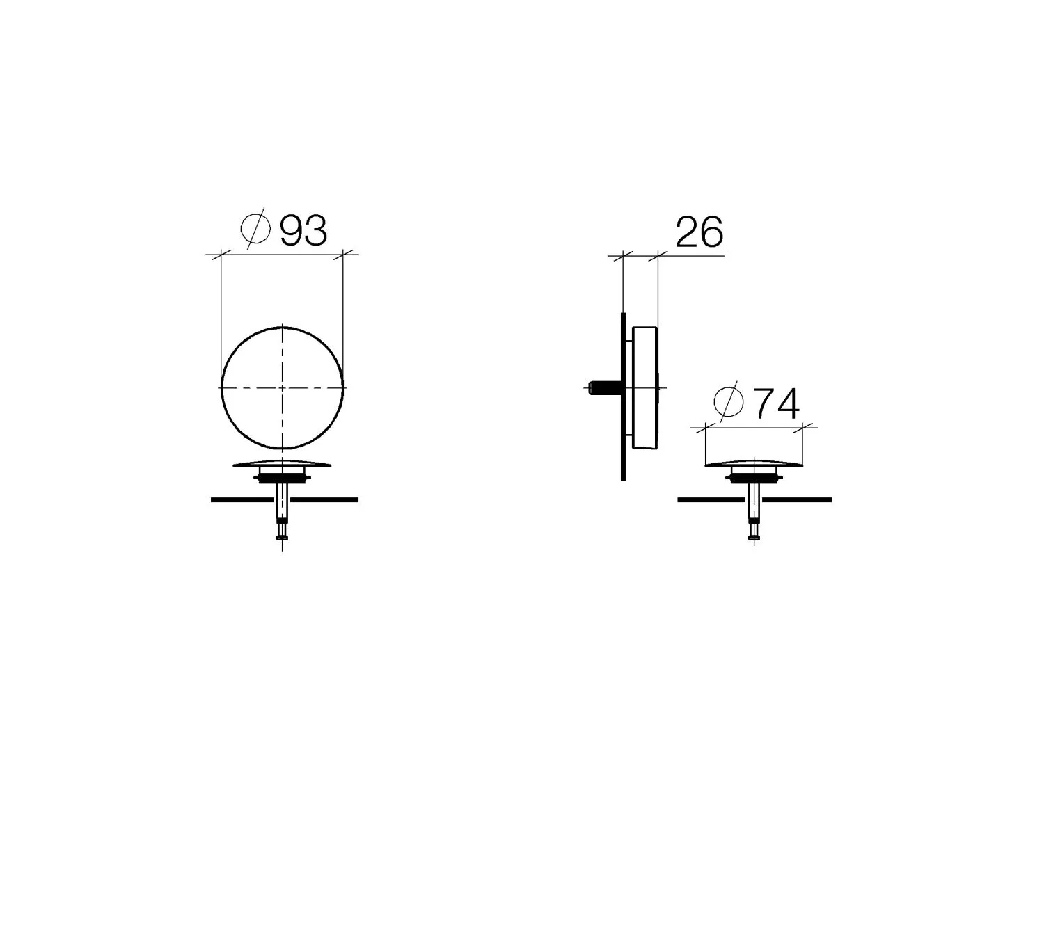 Wannenauslauf mit Ab- und Überlaufgarnitur SERIENNEUTRAL Chrom 36247970 Wannenauslauf mit Ab- und Überlaufgarnitur SERIENNEUTRAL Chrom 36247970