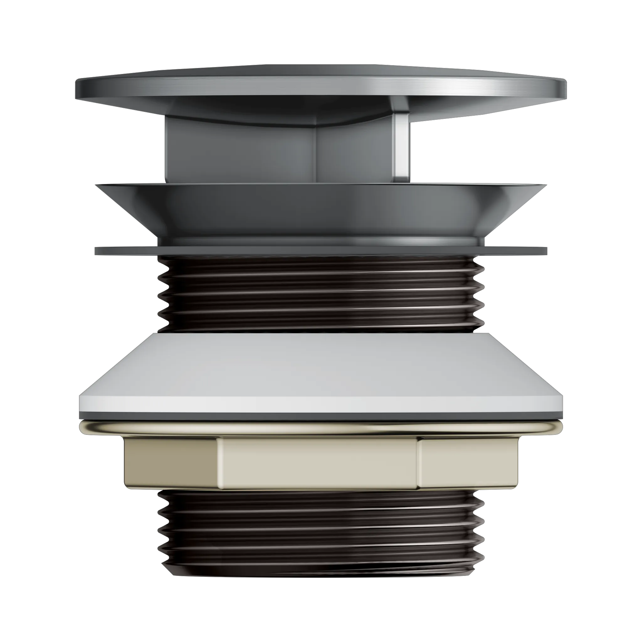 Armaturenzubehör 59904130000 Schaftventil G 1 1/4 mit Haube Schwarzchrom gebürstet Armaturenzubehör 59904130000 Schaftventil G 1 1/4 mit Haube Schwarzchrom gebürstet