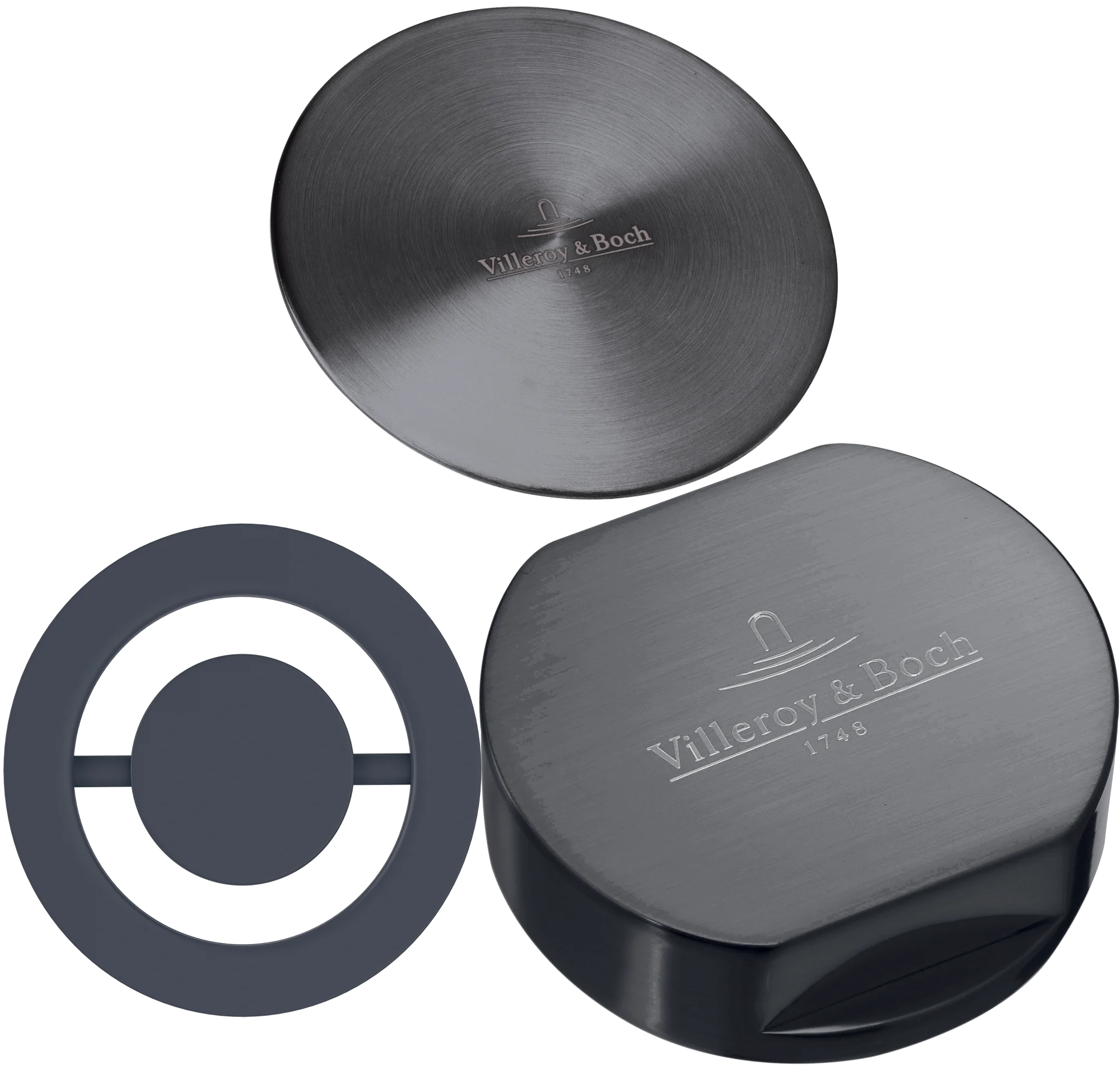 Villeroy & Boch Zubehörset 962420, 122x99mm, Edelstahl, Anthracite
