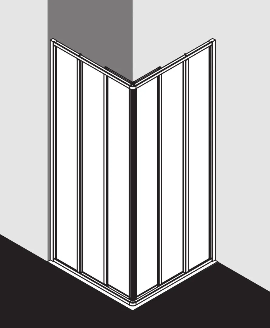 Kermi Duschdesign IBIZA 2000 Eckeinstieg 3-teilig (Gleittüren) - Halbteil Kermi Duschdesign IBIZA 2000 Eckeinstieg 3-teilig (Gleittüren) - Halbteil