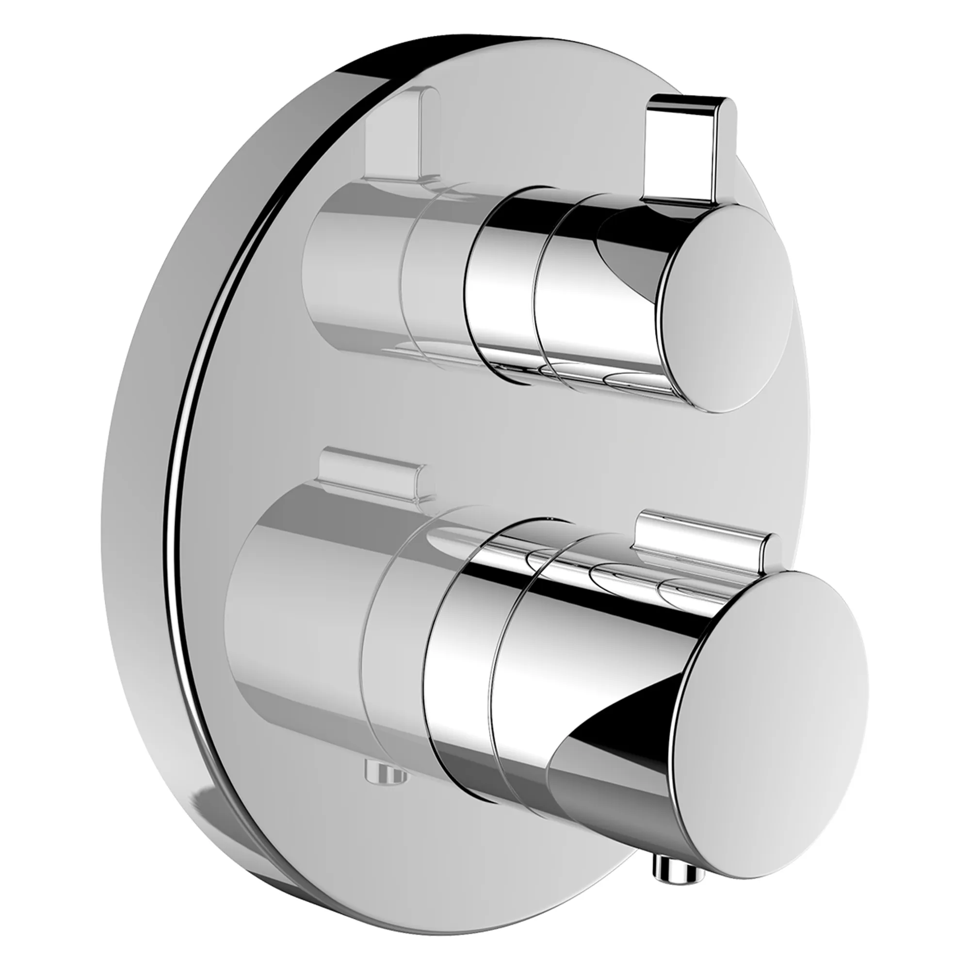 2-Griff-Wannenthermostat, Unterputz, TWINTHERM zu Simibox Standard und Simibox Light, 2 Mischwasserabgänge Sicherheitstaste (38°C) 2-Wege-Mengenregulierung Thermostatische Patrone Temperaturgriff komplett Mengengriff komplett, chrom