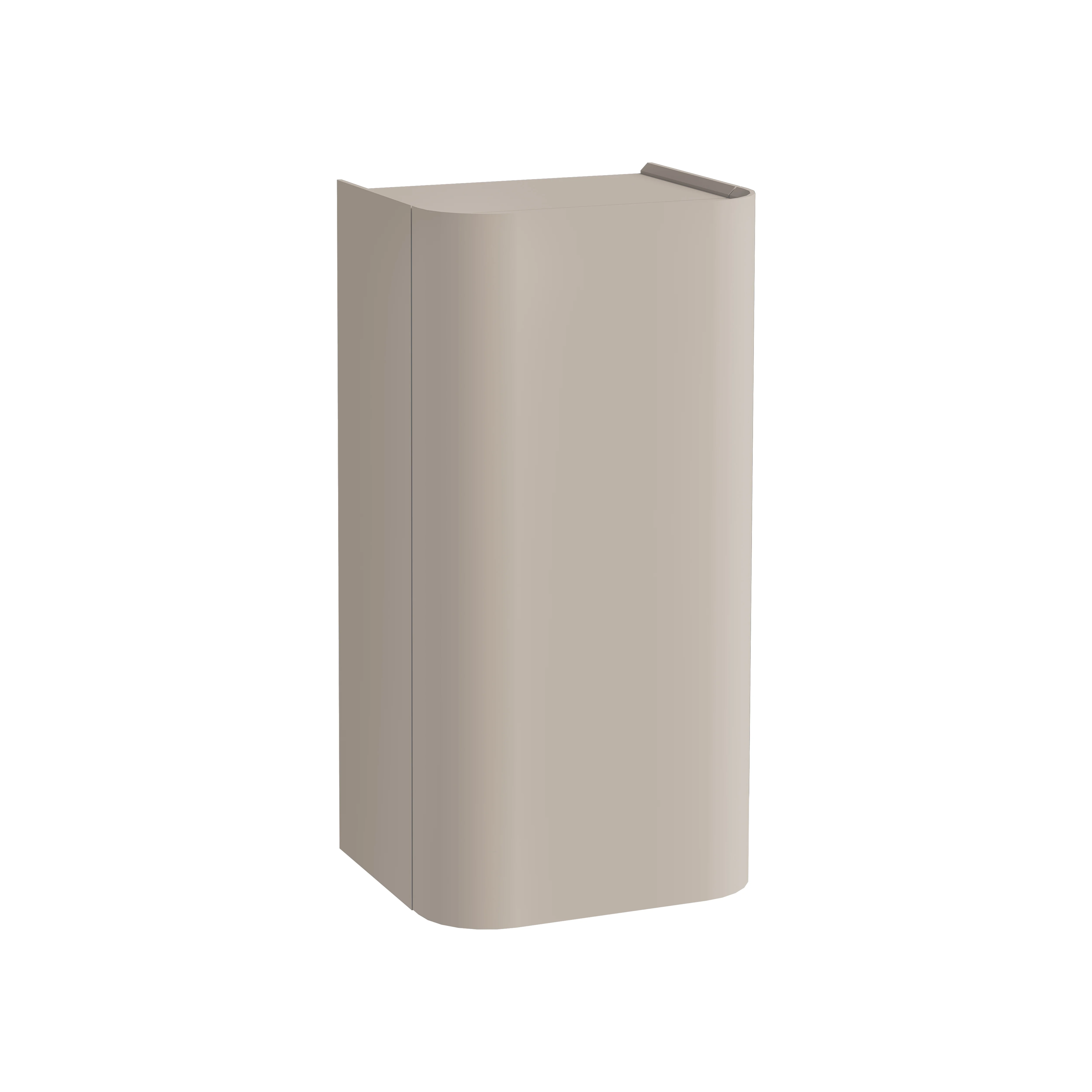 Glora Halbhochschrank mit 1 Tür Türanschlag links 45 x 39 x 90 cm (BxTxH) Wandmontage Taupe Matt