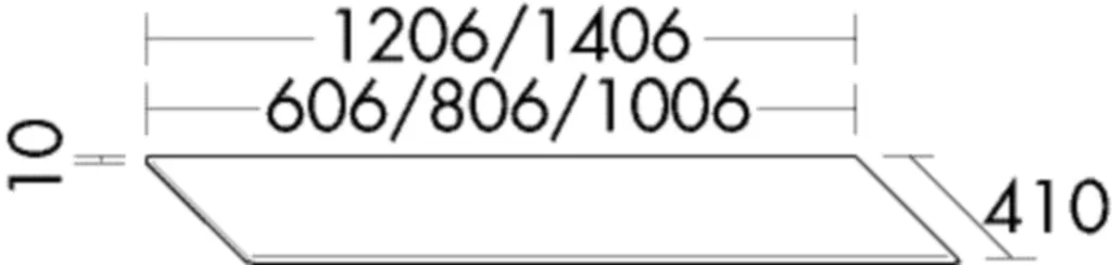 Konsolenplatte - Höhe: 10 mm, Tiefe: 410 mm, Breite: 806 mm, Höhe: 10 mm Konsolenplatte - Höhe: 10 mm, Tiefe: 410 mm, Breite: 806 mm, Höhe: 10 mm