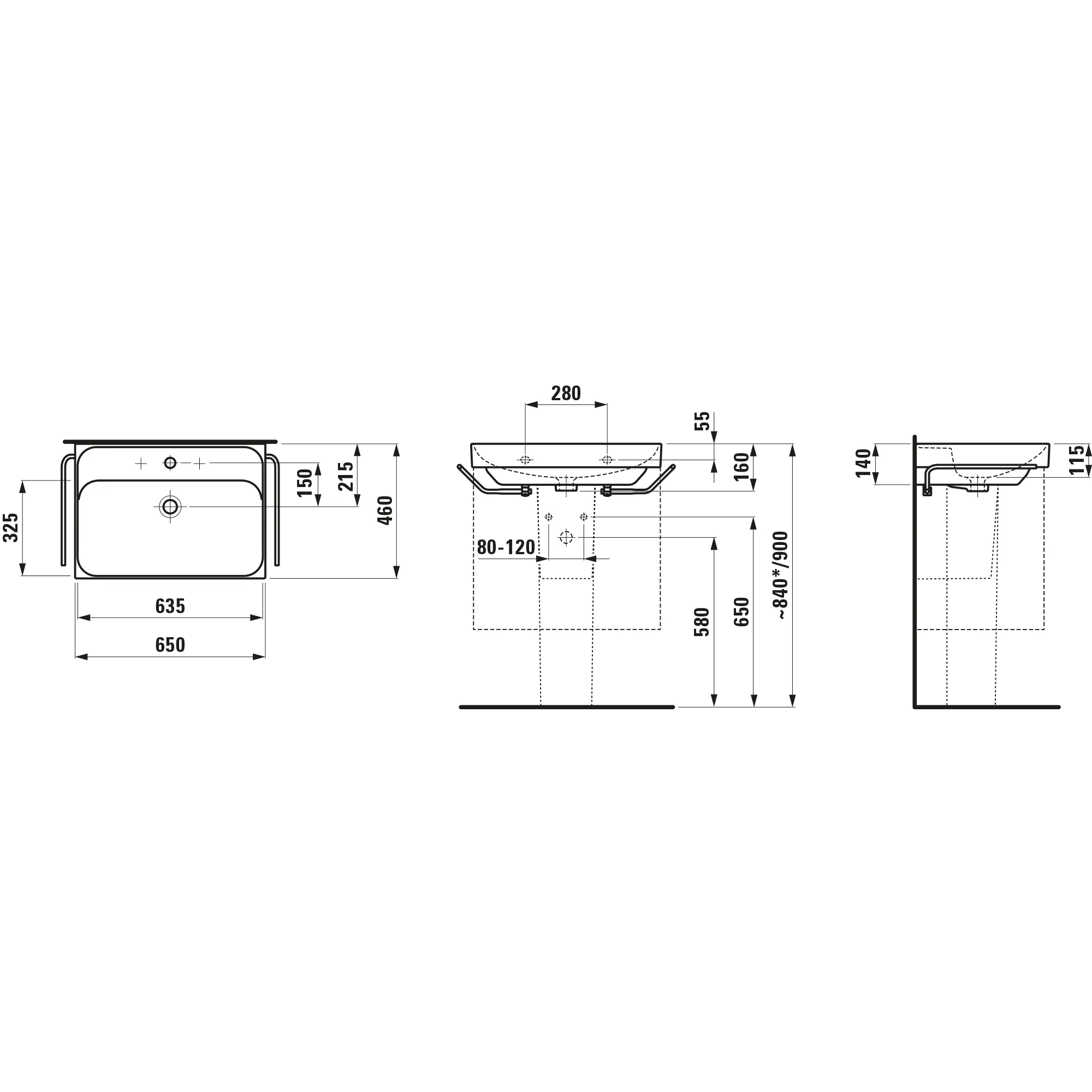 Laufen Waschtisch MEDA 460x650x160, weiß matt Laufen Waschtisch MEDA 460x650x160, weiß matt
