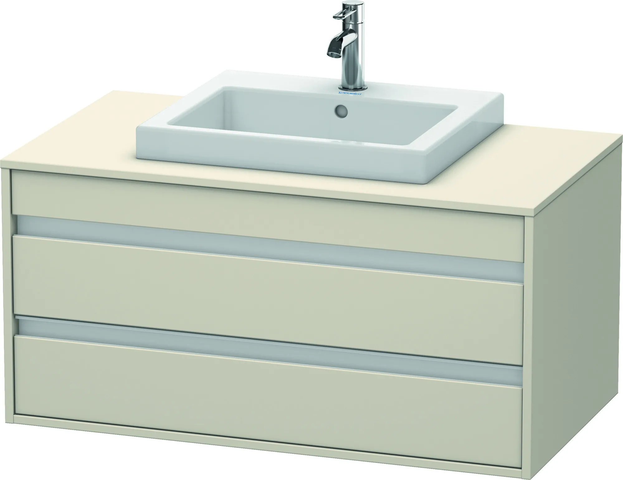 Duravit Waschtischunterschrank wandhängend „Ketho“ 100 × 49,6 × 55 cm Taupe Matt