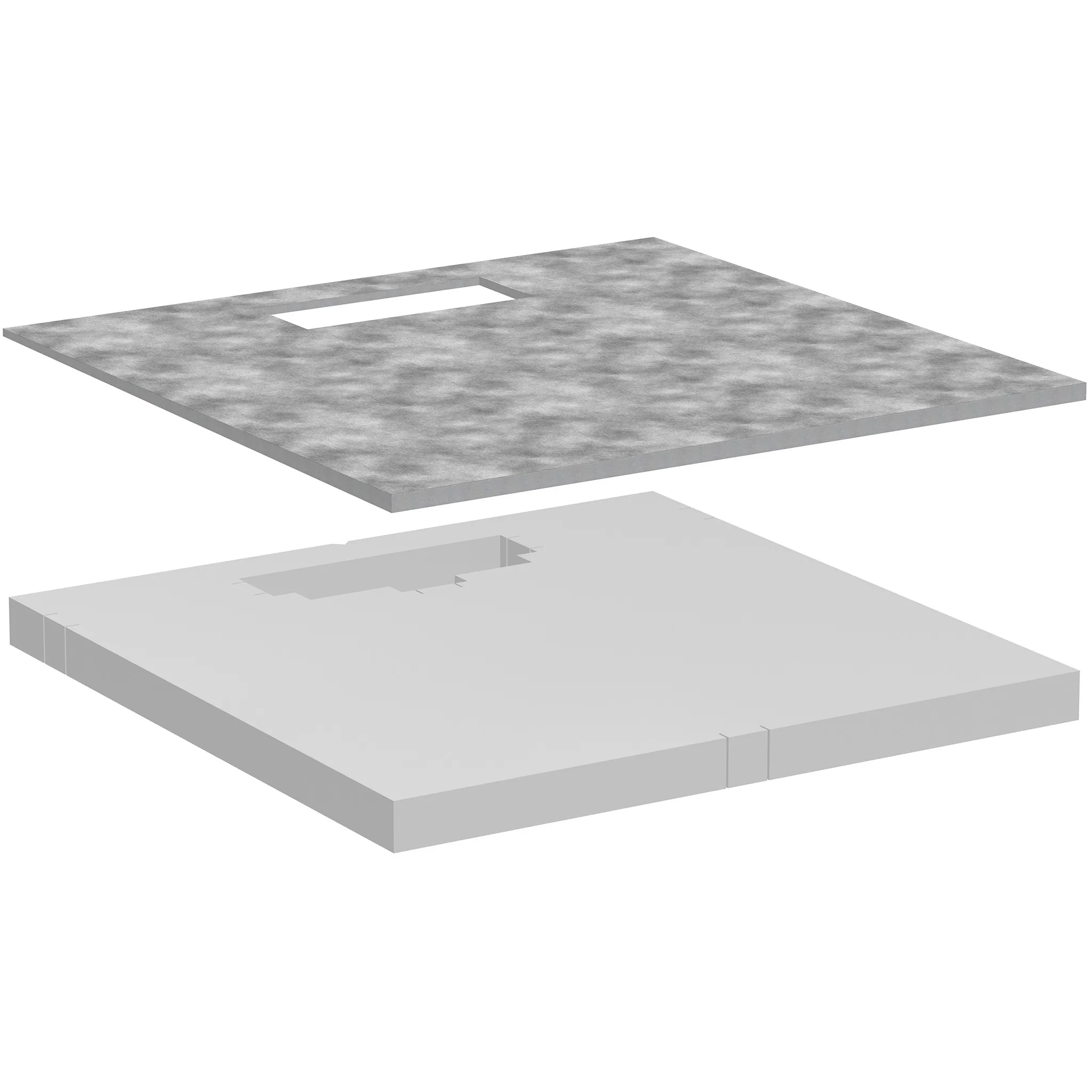 RainDrain Board Befliesbares Duschelement 1000/1000 mit Installationsset