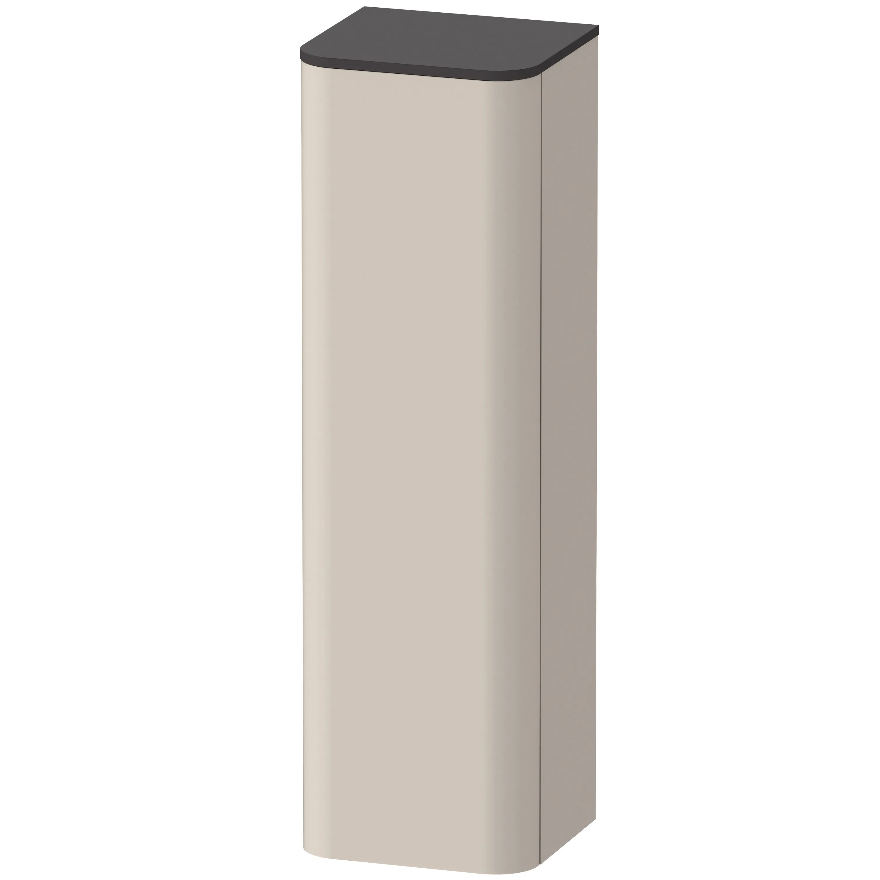 Duravit Halbhochschrank „Happy D.2 Plus“ 40 × 133,6 × 36 cm Taupe Supermatt, Anschlag links