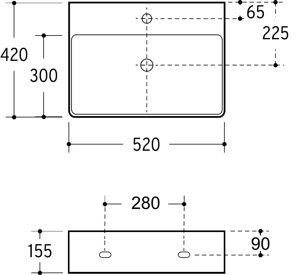 Aufsatzwaschtisch AqvaCeramica "SlimRim" - 520 × 420 mm - Höhe 155 mm - 1 Hahnloch - Überlauf - weiß Auch für Wandmontage geeignet! Aufsatzwaschtisch AqvaCeramica "SlimRim" - 520 × 420 mm - Höhe 155 mm - 1 Hahnloch - Überlauf - weiß Auch für Wandmontage geeignet!